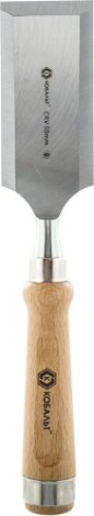 Стамеска Кобальт 245-855 плоская 50х140 мм, cr-v, деревянная рукоятка