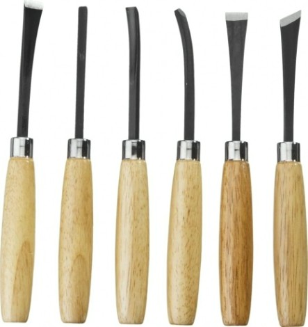 Стамеска STAYER PROFI набор резцы фигурные, с деревянной ручкой, 6шт [1832-H6]