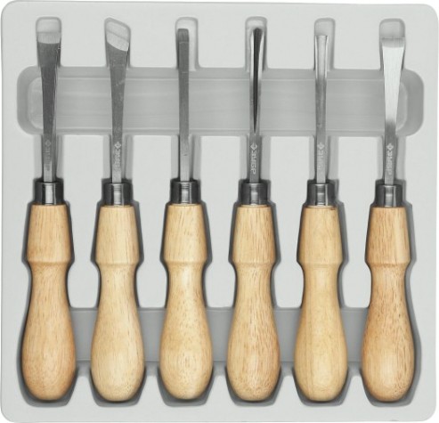 Стамески ЗУБР ЭКСПЕРТ фигурные профессиональные, 6 шт [18373-H6]