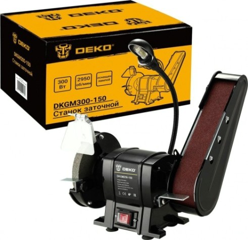 Станок заточной DEKO DKGM300-150 с лампой [063-4325]
