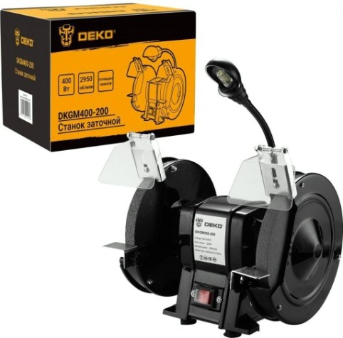 Станок заточной DEKO DKGM400-200 с лампой [063-4324]