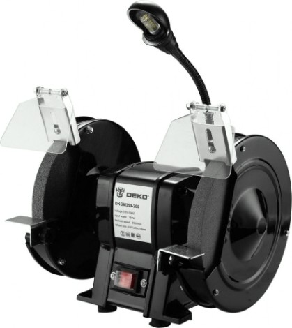 Станок заточной DEKO DKGM400-200 с лампой [063-4324]