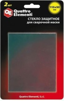 Стекло для маски сварщика QUATTRO ELEMENTI 645-587 внешнее 110 х 90 мм (уп 2шт) Стекло для маски сварщика QUATTRO ELEMENTI 645-587 внешнее 110 х 90 мм (уп 2шт)