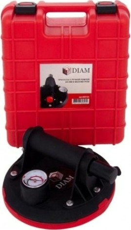Стеклодомкрат с ручной помпой и монометром DIAM 205 мм в кейсе [600124]