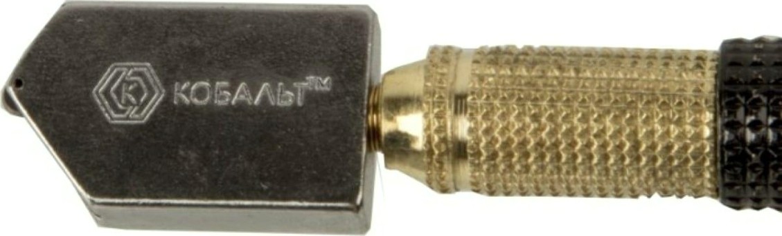 Стеклорез Кобальт 911-123 1-роликовый, мет. рукоятка, масляный