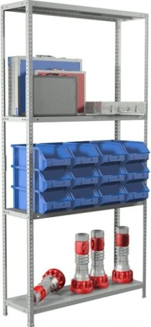 Стеллаж ПРАКТИК MS Standart 185/70 х 40/4 (4 полки) Стеллаж ПРАКТИК MS Standart 185/70 х 40/4 (4 полки)