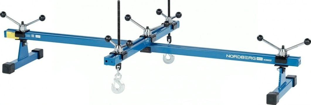 Стенд для вывешивания двигателя NORDBERG N30052 500кг, с поперечной штангой, l=170см [ЦБ-0008606]