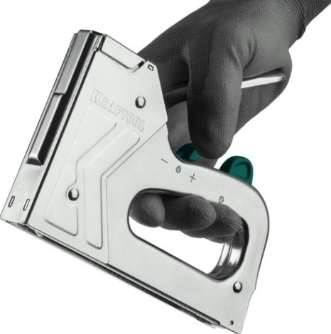 Степлер KRAFTOOL "GRAND 140" 3-в-1:тип140 (6-16 мм) /300 (16 мм) / 500 (16 мм) [3185]