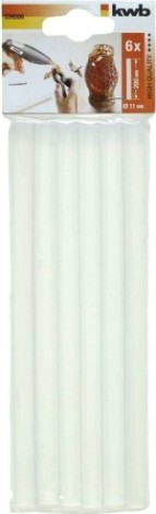 Стержень клеевой KWB 539 006 11x100мм, прозрачный, 6 шт. [539006]