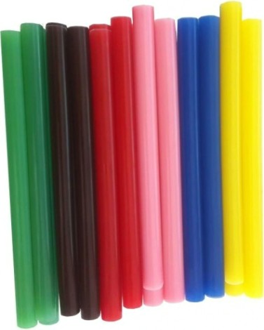 Стержень клеевой ПРАКТИКА 7х100 мм цветные, 6 цветов, 12шт [641-671]
