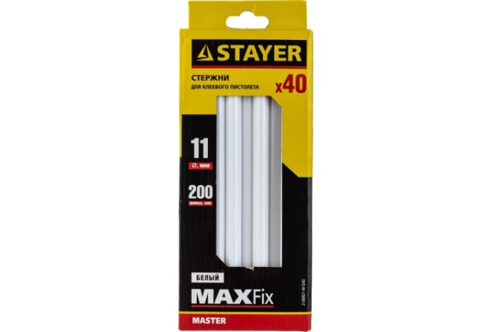 Стержень клеевой STAYER MASTER для (термоклеящих) пистолетов, цвет белый по керам [2-06821-W-S40]