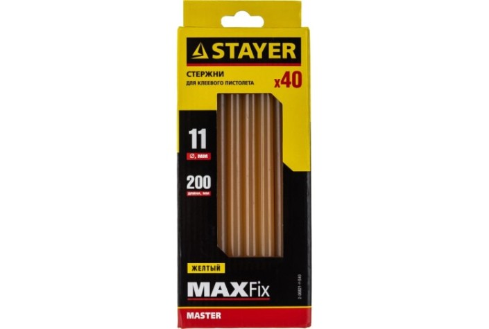 Стержень клеевой STAYER MASTER для (термоклеящих) пистолетов, цвет желтый по бума [2-06821-Y-S40]