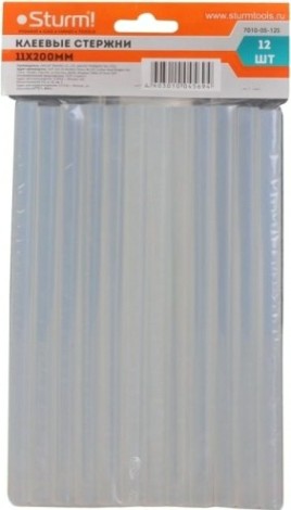 Стержень клеевой Sturm 7010-05-12S 11х200мм, 12 шт., прозрачные Стержень клеевой Sturm 7010-05-12S 11х200мм, 12 шт., прозрачные