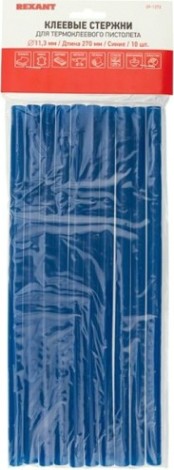 Стержни клеевые REXANT синие 11x270 мм, 10 шт. (хедер) [09-1272]