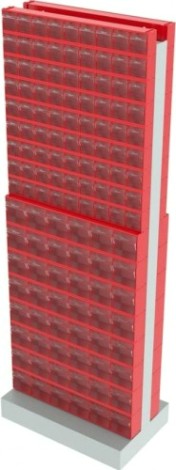 Стойка СТЕЛЛА-ТЕХНИК 406-09-08-00 (600х380х1650 мм) двусторонняя напольная