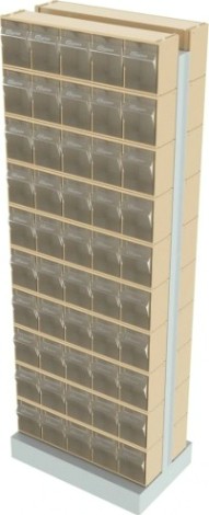 Стойка СТЕЛЛА-ТЕХНИК бежевая двусторонняя напольная (600х380х1650) [406-00-00-10-B]