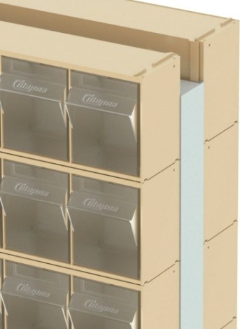 Стойка СТЕЛЛА-ТЕХНИК бежевая двусторонняя напольная (600х380х1650) [406-00-00-10-B]