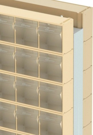 Стойка СТЕЛЛА-ТЕХНИК бежевая двусторонняя напольная (600х380х1650) [406-00-10-03-B]