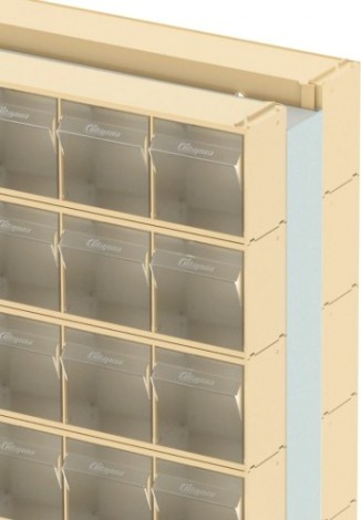 Стойка СТЕЛЛА-ТЕХНИК бежевая двусторонняя напольная (600х380х1650) [406-00-14-00-B]