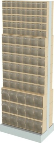 Стойка СТЕЛЛА-ТЕХНИК бежевая двусторонняя напольная (600х380х1650) [406-05-06-03-B]