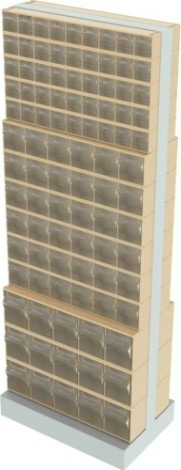 Стойка СТЕЛЛА-ТЕХНИК бежевая двусторонняя напольная (600х380х1650) [406-05-06-03-B]