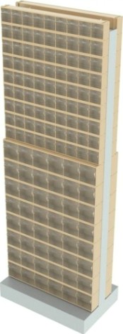 Стойка СТЕЛЛА-ТЕХНИК бежевая двусторонняя напольная (600х380х1650) [406-09-08-00-B]