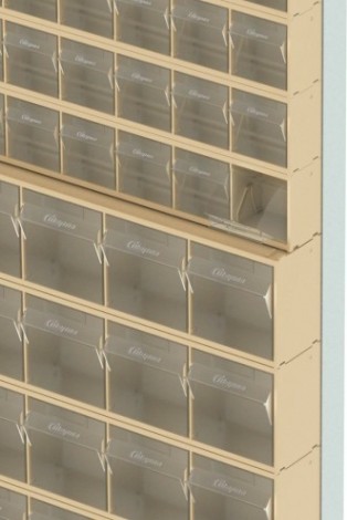 Стойка СТЕЛЛА-ТЕХНИК бежевая напольная (610х325х1850) [405-09-05-03-B]