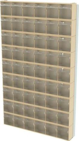 Стойка СТЕЛЛА-ТЕХНИК бежевая настенная (610х40х1000) [402-00-09-00-B]