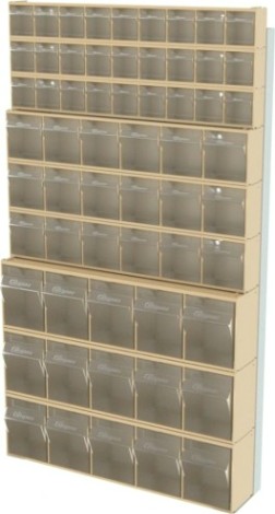 Стойка СТЕЛЛА-ТЕХНИК бежевая настенная (610х40х1000) [402-03-03-03-B]