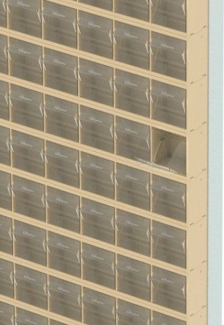 Стойка СТЕЛЛА-ТЕХНИК бежевая настенная (610х40х1000) [402-13-00-00-B]