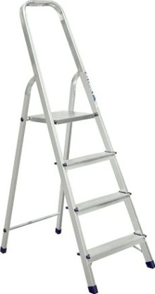 Стремянка алюминиевая АЛЮМЕТ АМ 704 АК 4 ст. с органайзером [Ам704АК]