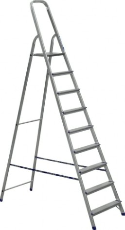 Стремянка алюминиевая АЛЮМЕТ АМ 709 9 ступеней [Ам709]