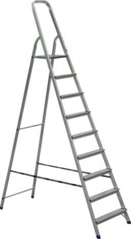 Стремянка алюминиевая АЛЮМЕТ АМ 709 АК 9 ст. с органайзером [ Ам709 АК]