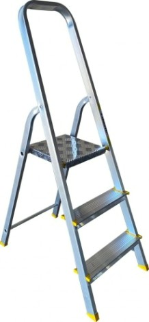 Стремянка алюминиевая АЛЮМЕТ АРА 7003 3 ступени анодированная [APA7003]