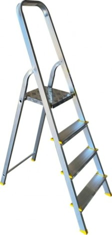 Стремянка алюминиевая АЛЮМЕТ АРА 7004 4 ступени анодированная [APA7004]
