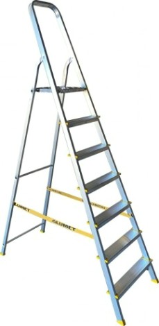 Стремянка алюминиевая АЛЮМЕТ АРА 7007 7 ступеней анодированная [APA7007]