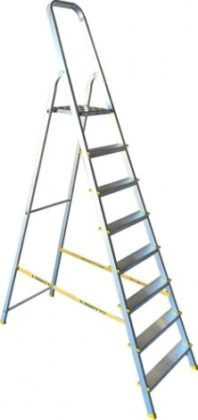 Стремянка алюминиевая АЛЮМЕТ АРА 7008 8 ступеней анодированная [APA7008]