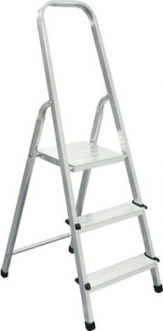 Стремянка алюминиевая Biber 98003 3-х ступенчатая [тов-071387]
