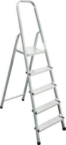 Стремянка алюминиевая Biber 98005 5 ступенчатая [тов-071389]