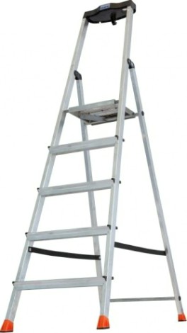Стремянка алюминиевая KRAUSE MONTO SAFETY 5 ступеней [128959]