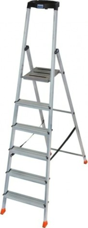 Стремянка алюминиевая KRAUSE MONTO SAFETY 6 ступеней [128966]