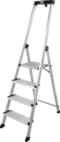 Стремянка алюминиевая KRAUSE MONTO SAFETY PLUSLINE 4 ступени [127921]