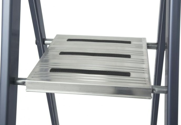 Стремянка алюминиевая KRAUSE MONTO SECURO 5 ступеней (анодированная) [126436]