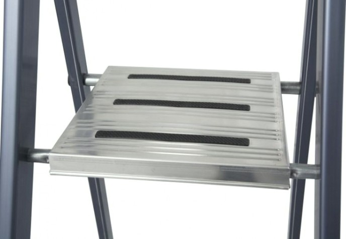 Стремянка алюминиевая KRAUSE MONTO SECURO 7 ступеней (анодированная) [126450]