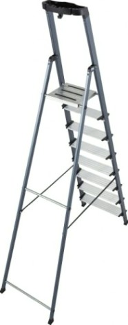 Стремянка алюминиевая KRAUSE MONTO SECURO 8 ступеней (анодированная) [126467]