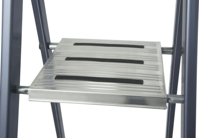 Стремянка алюминиевая KRAUSE MONTO SECURO 8 ступеней (анодированная) [126467]