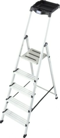 Стремянка алюминиевая KRAUSE MONTO SECURY 5 ступеней Komfort [126535]