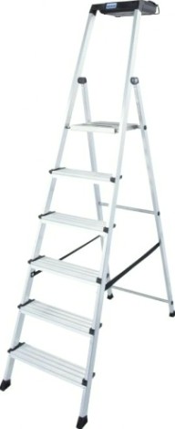 Стремянка алюминиевая KRAUSE MONTO SECURY 6 ступеней Komfort [126542]