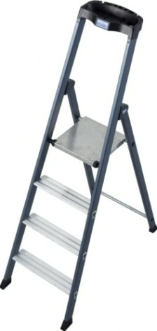 Стремянка алюминиевая KRAUSE MONTO SEPRO 4 ступени анодированная [124180]