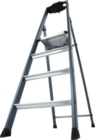 Стремянка алюминиевая KRAUSE MONTO SEPRO 4 ступени анодированная [124180]